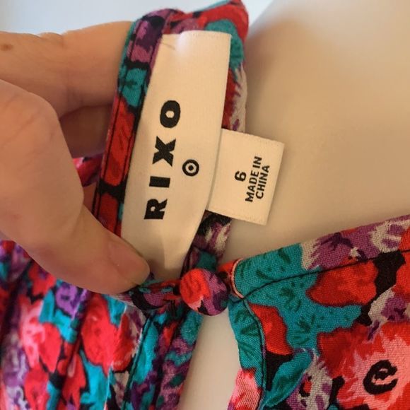 [RIXO] Colorful Floral Pattern Dress - Size 6 - Picture 8 of 8
